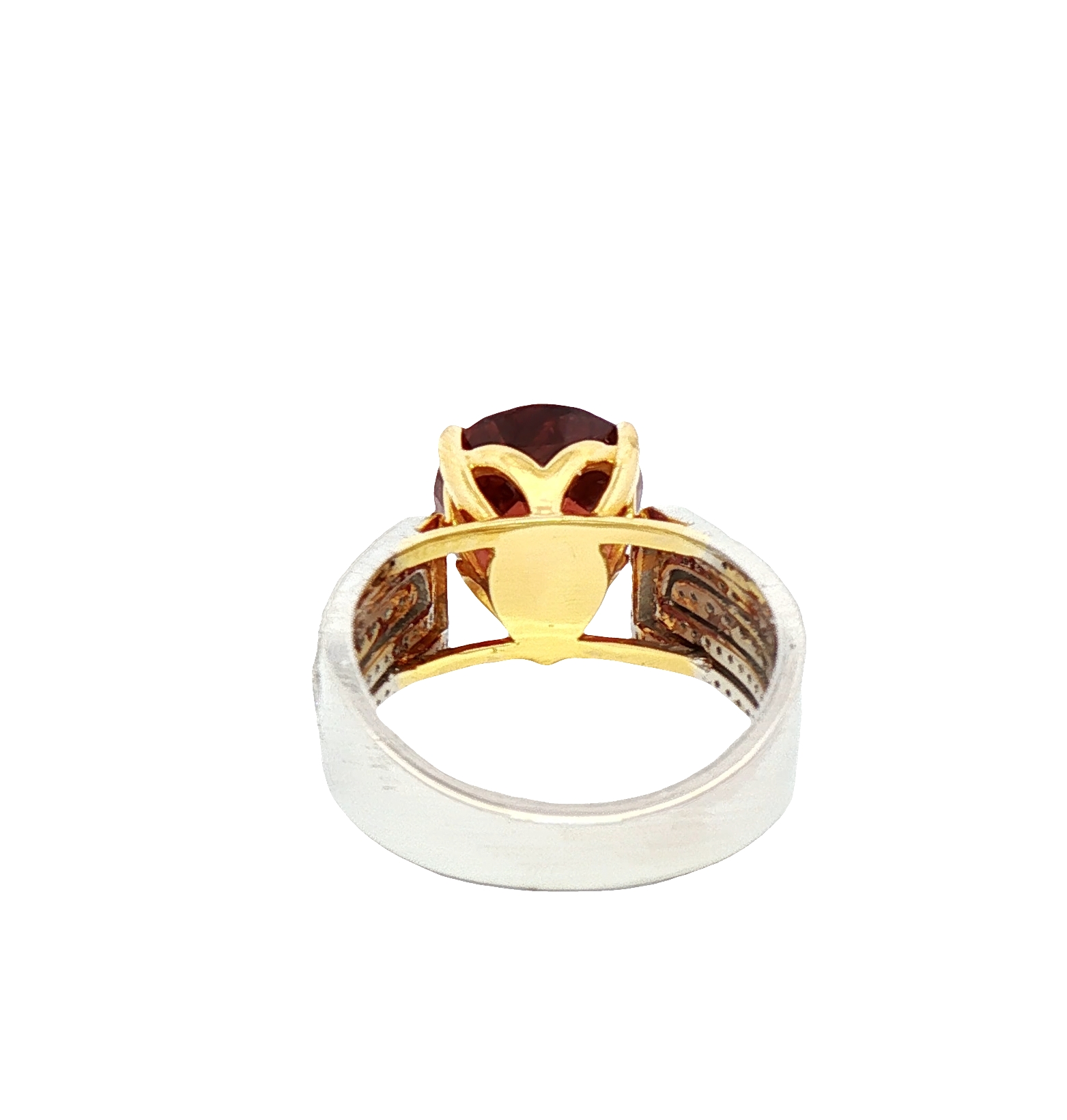 High-luxury pear-cut natural 6.24 ct no-heat ruby ring with diamond accents in 18K white gold