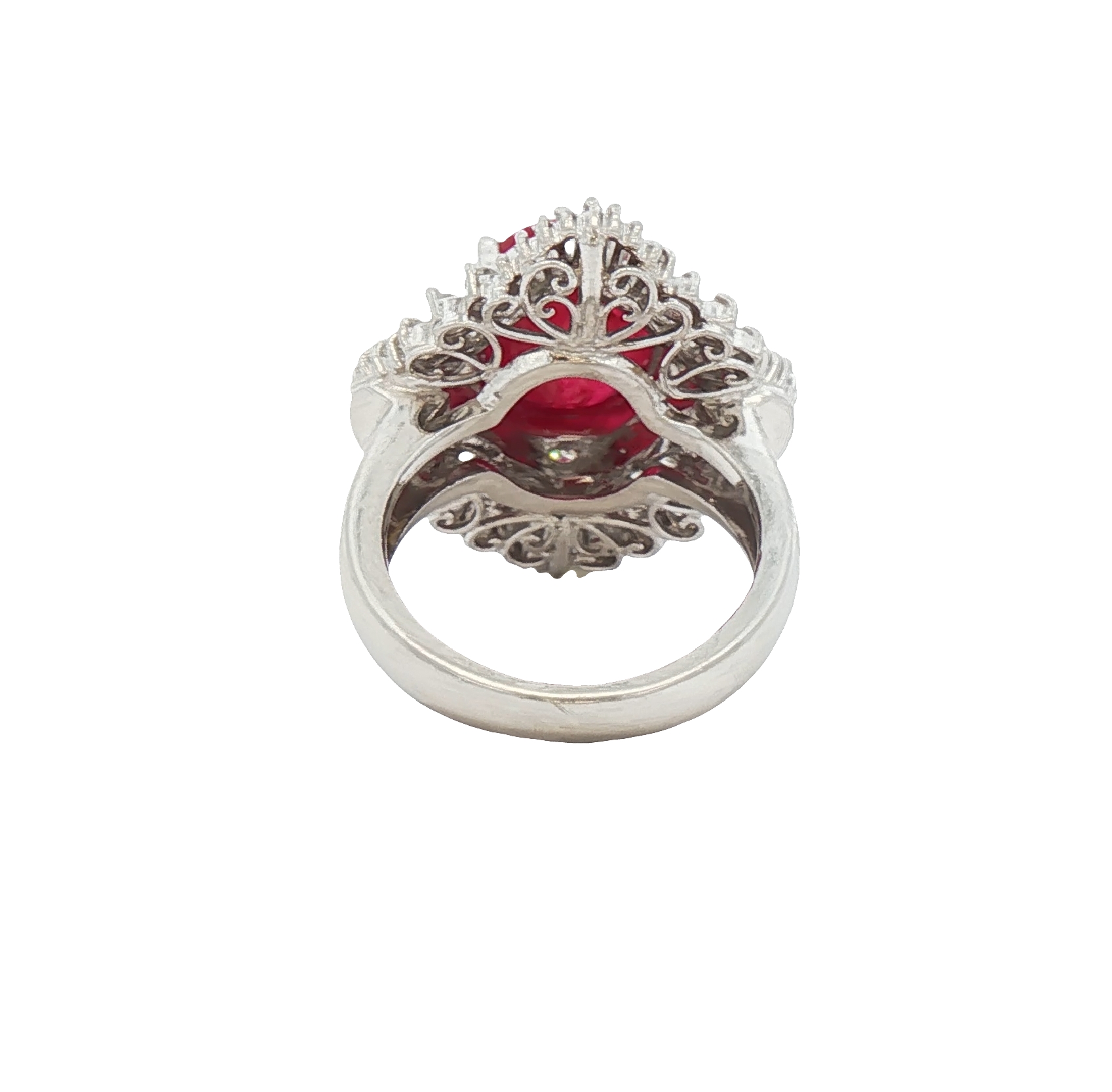 Luxury 6.02-carat Burmese oval ruby and diamond platinum ring, AGL certified, Sotheby’s Christie’s auction style