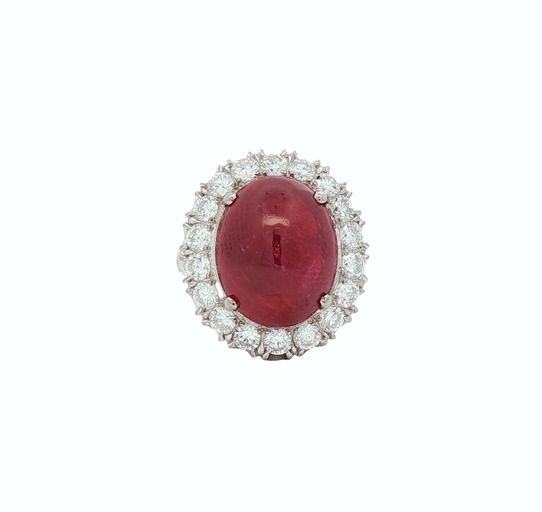 Luxury 12.66-carat no-heat ruby ring with 1.40 carats of brilliant-cut diamonds in 18k gold, dual certified by AGL and GIA