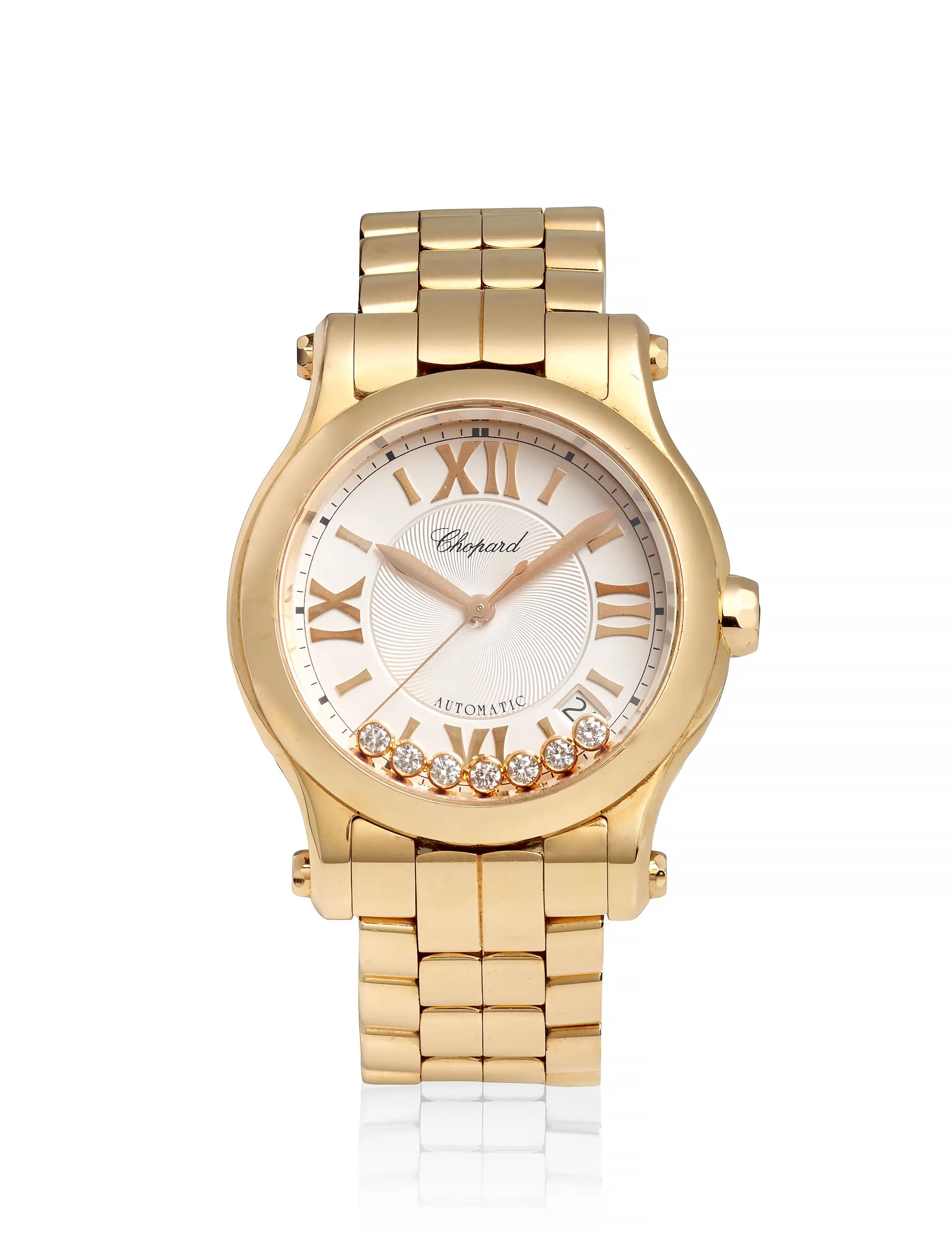 Chopard Happy Sport 18K Rose Gold Watch | 7 Floating Diamonds