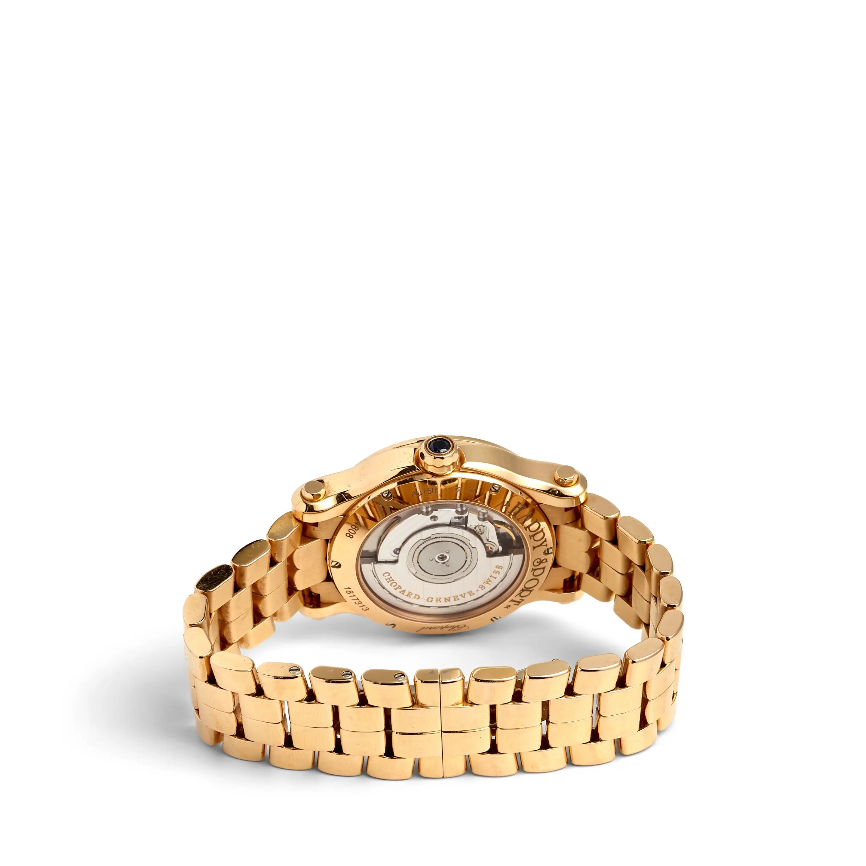 Chopard Happy Sport 18K Rose Gold Watch | 7 Floating Diamonds